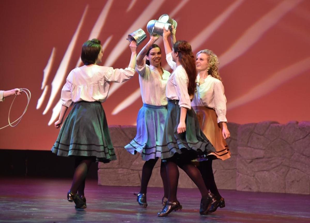 Dancers perform a traditional Irish folk dance in “An Irish Christmas,” Dec. 16 at the Clark Center for the Performing Arts in Arroyo Grande.