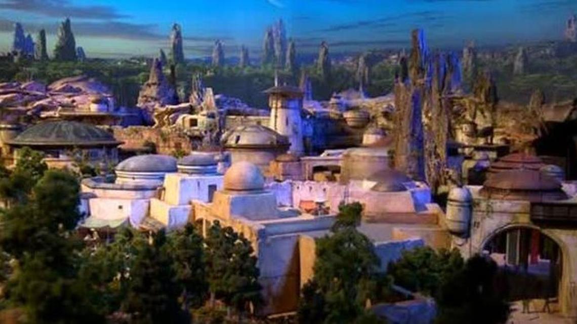 A model of Star Wars land being built at Walt Disney World in Orlando and Disneyland Resort in Southern California.