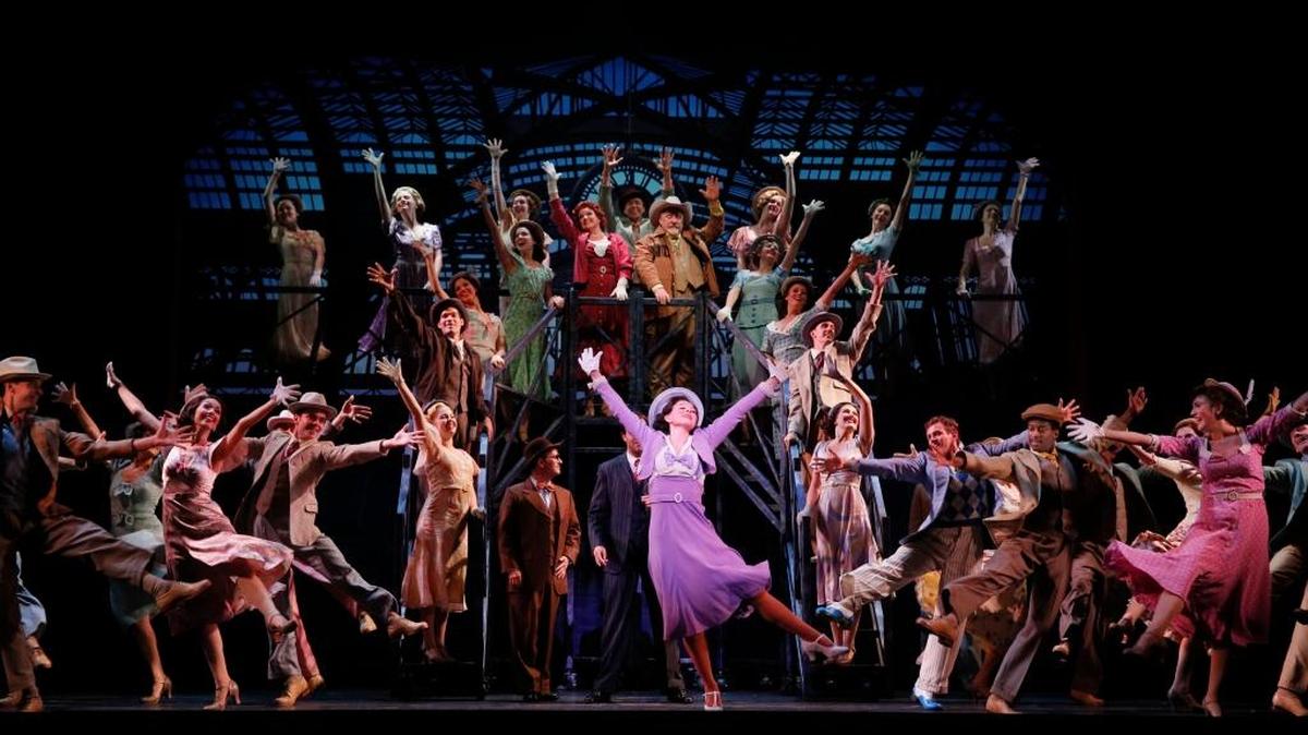 The company of 42nd Street performs “Lullaby of Broadway.”