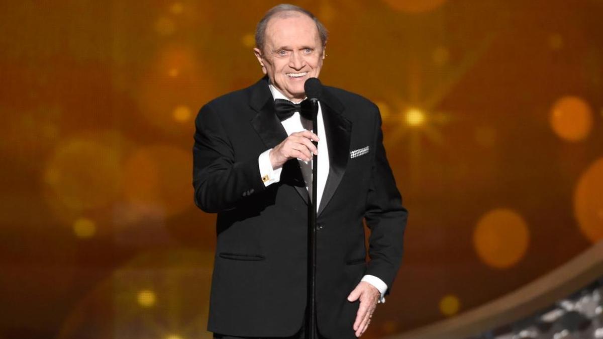 Bob Newhart speaks during the Television Academy’s Creative Arts Emmy Awards on Sept. 10, 2016, in Los Angeles.