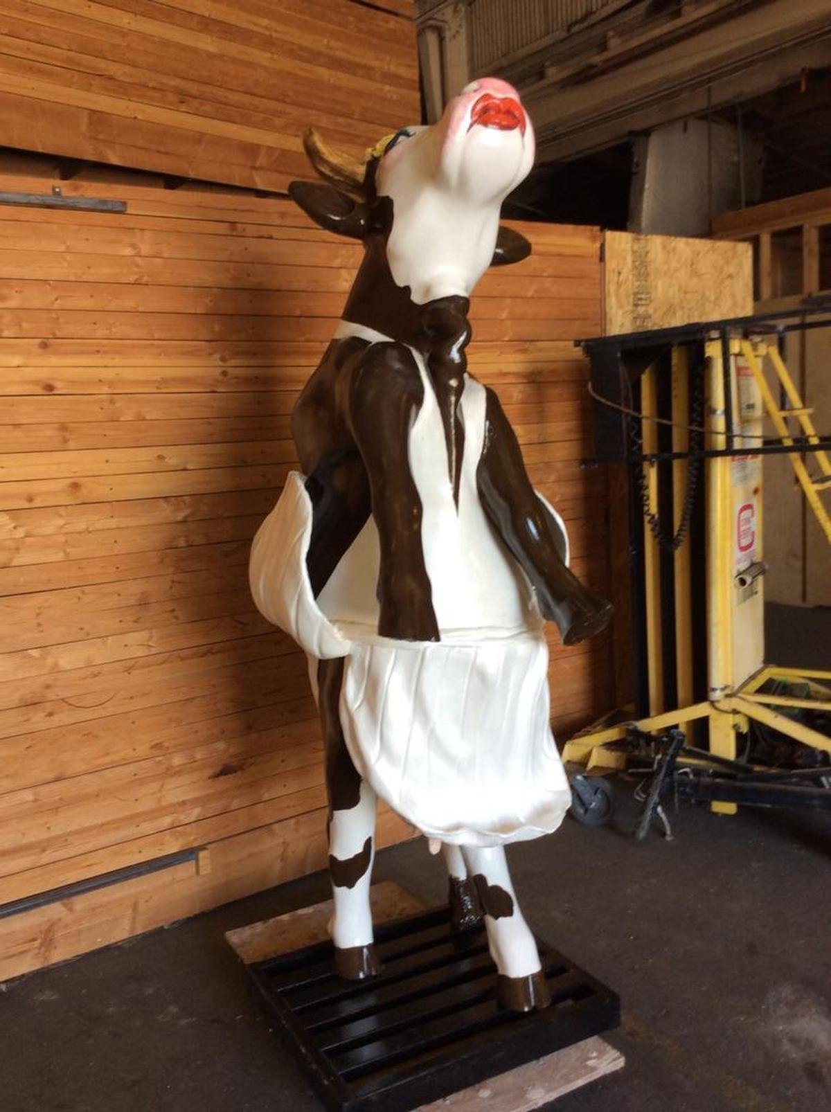 “Marilyn Moonroe” by Doug Turner is among the cow sculptures featured in the public art installation CowParade San Luis Obispo County.