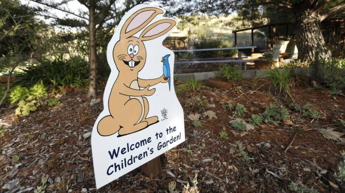Local cartoonist Leigh Rubin of ”Rubes” designed a series of new signs that have been installed in the Children’s Garden at the San Luis Obispo Botanical Garden.