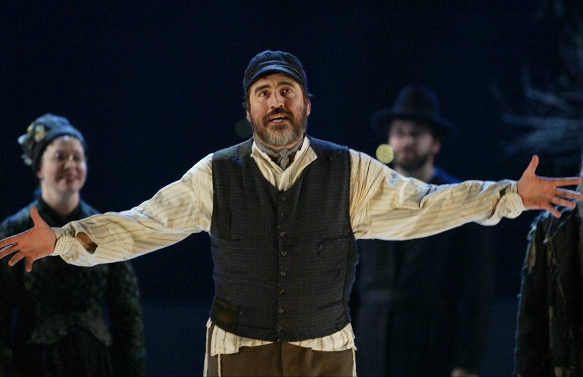 Actor Alfred Molina performs with the cast of “Fiddler on the Roof” during the 58th Annual Tony Awards at New York’s Radio City Music Hall in New York in 2004. Molina will receive the King Vidor Award at the San Luis Obispo International Film Festival on Saturday, March 16, 2019, in San Luis Obispo.