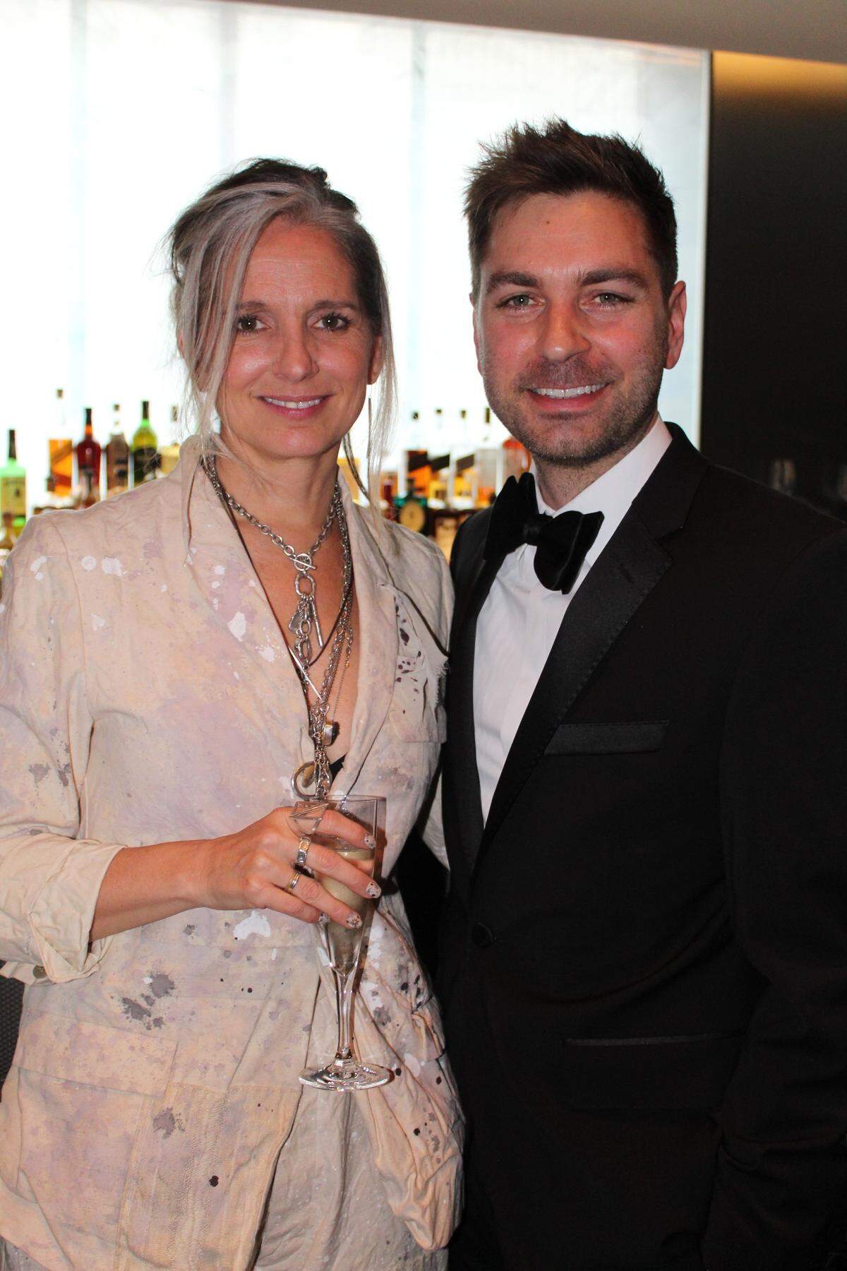 Paso Robles High School graduate Brett J. Banakis, right, poses for a photo with Christine Jones, who won a Tony Award for best scenic design for "Harry Potter and the Cursed Child, Parts One and Two." Banakis worked as associate set designer on the show.