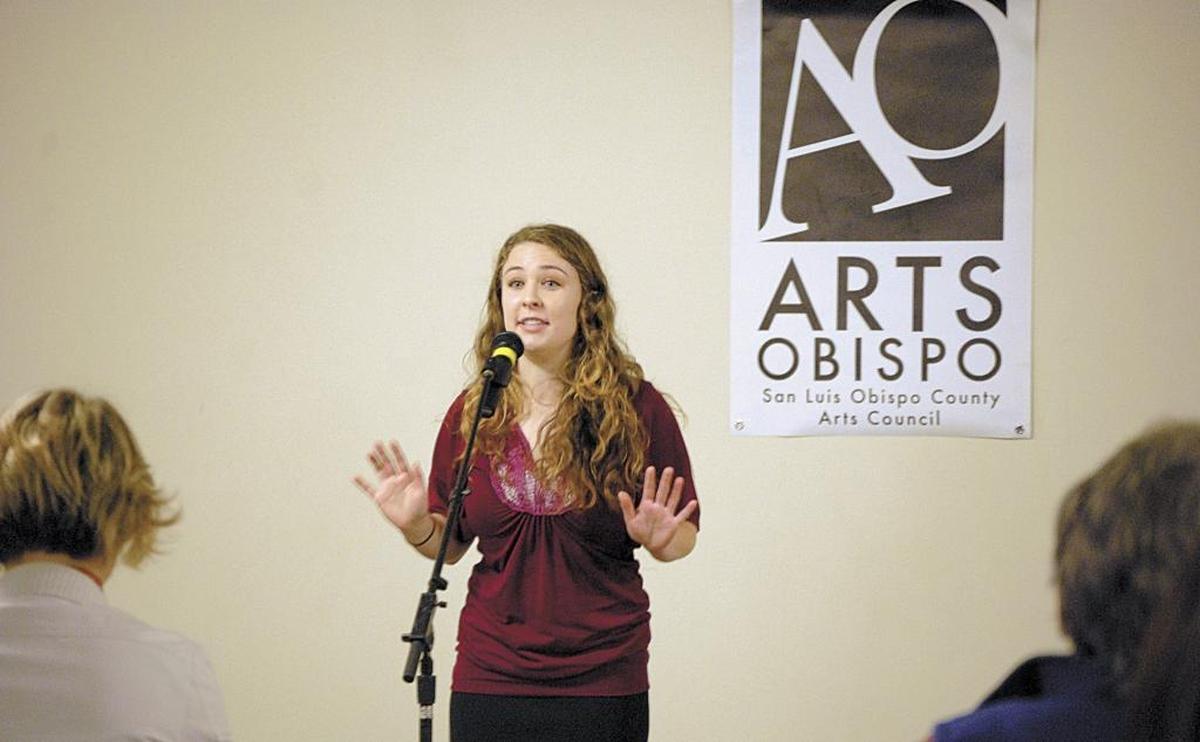 Catherine Hall, a senior at Mission Prep in San Luis Obispo, participates in a countywide Poetry Out Loud competition in 2010. It’s one of several programs overseen by Arts Obispo, the San Luis Obispo County Arts Council.