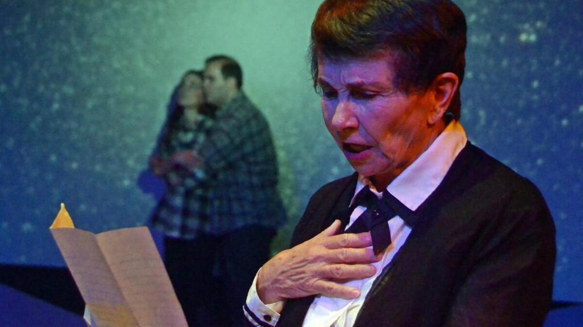 Elizabeth Law (Rosh Wright) and her family are confronted by dark secrets in “When the Rain Stops Falling,” playing at San Luis Obispo Little Theatre.