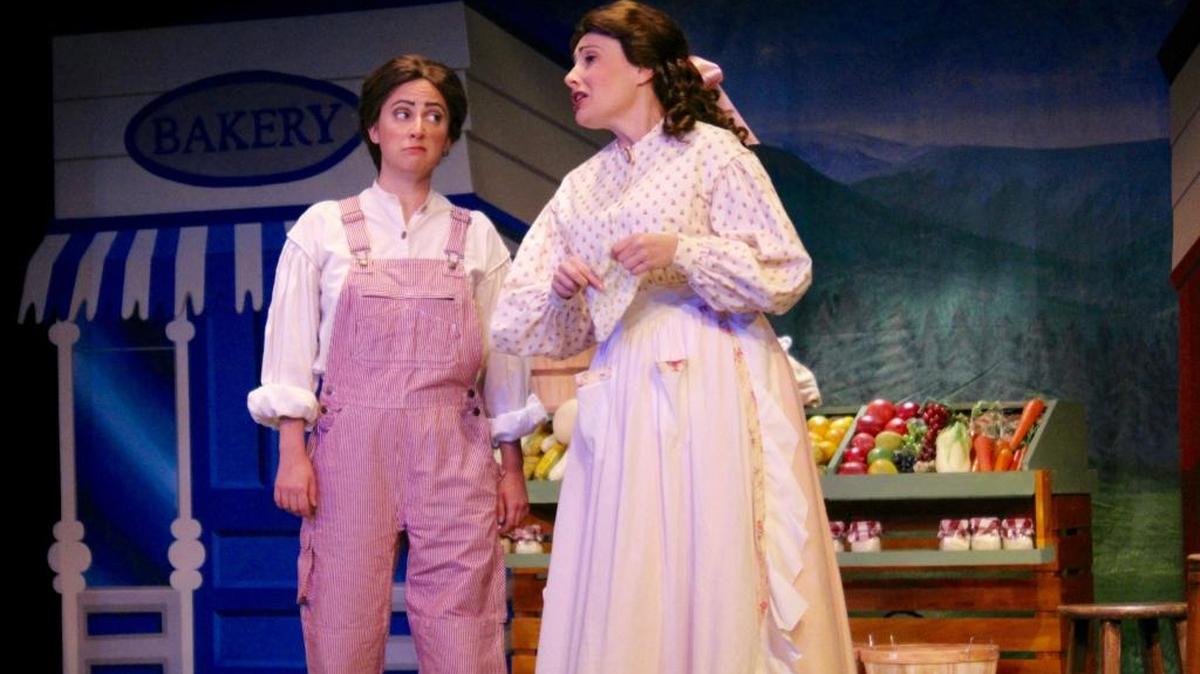 Eleise Moore and Katie Worley Beck appear in a scene from “When Butter Churns to Gold,” playing at the Great American Melodrama and Vaudeville in Oceano.