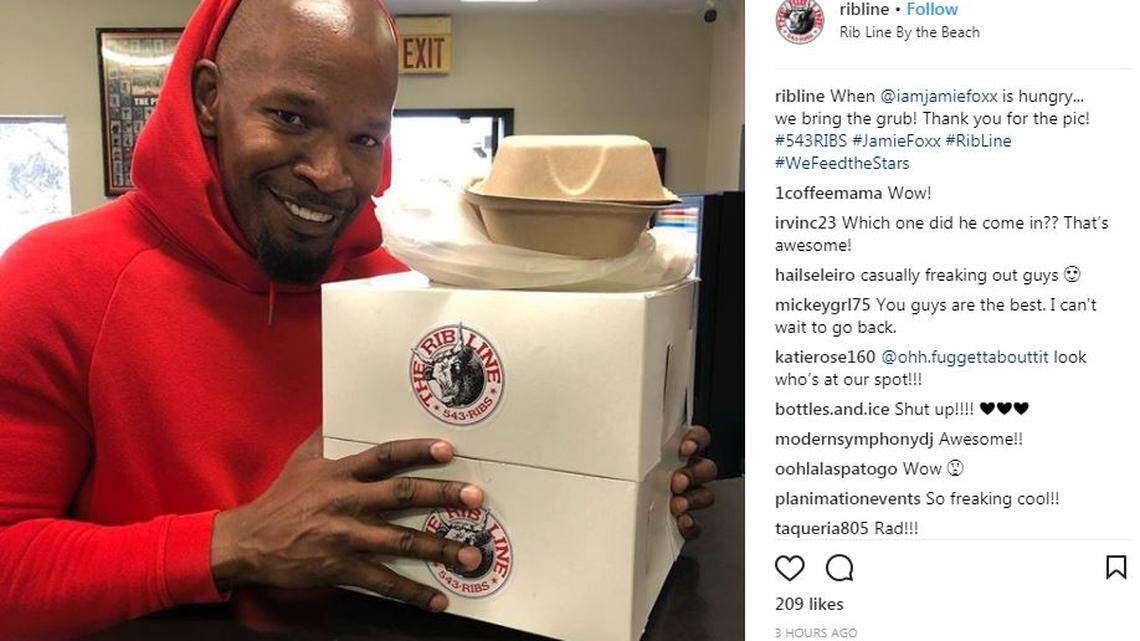 Academy Award-winning actor Jamie Foxx was spotted at The Rib Line on Saturday, March 10, 2018, in Grover Beach, California.