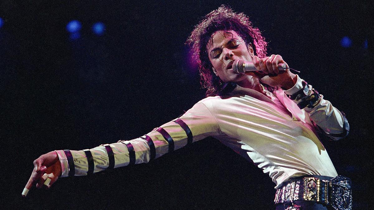 Michael Jackson performs during his 13-city U.S. tour in Kansas City, Missouri, in 1988. An electric train, a Swarovski crystal-studded glove and a fedora hat that belonged to the late King of Pop are among the items for sale at the "Legends of Hollywood & Music Auction," March 24 in Agoura Hills.