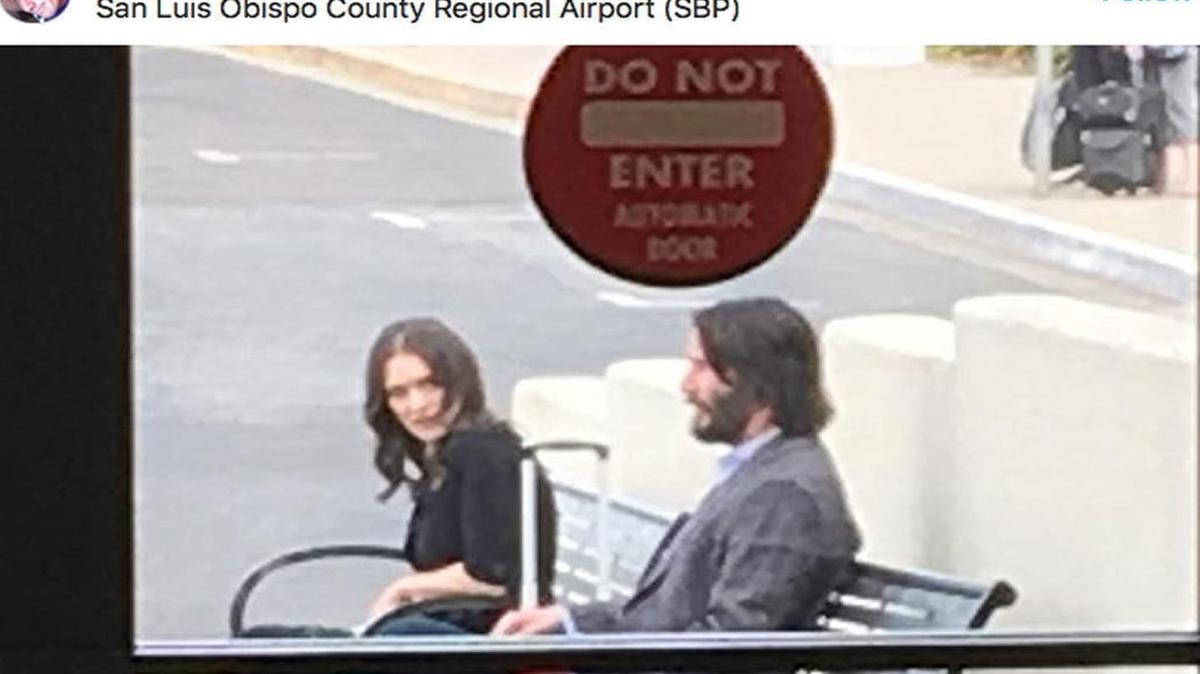 Keanu Reeves and Winona Ryder have been spotted at the San Luis Obispo County Regional Airport and other spots around San Luis Obispo.