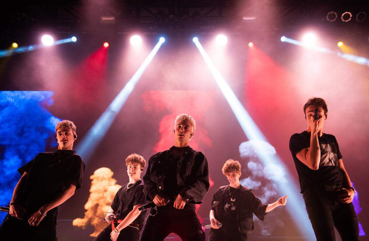 Boy band Why Don’t We performs at the California Mid-State Fair in Paso Robles on July 22, 2019.