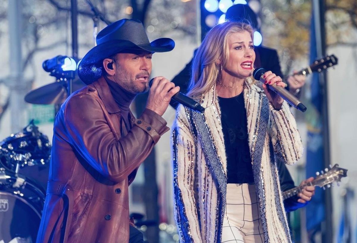 Faith Hill and Tim McGraw, seen performing on NBC’s “Today” show in November 2017, will perform at the California Mid-State Fair in Paso Robles on July 24.