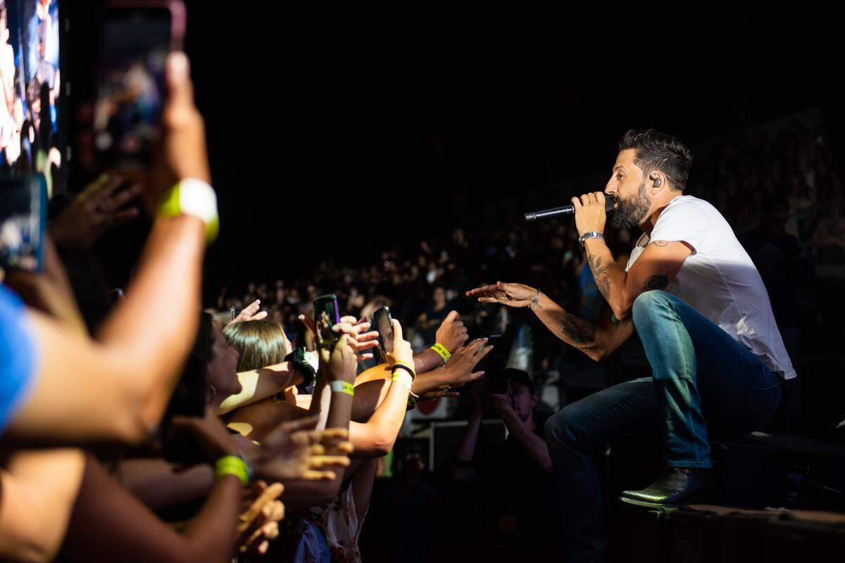 Country star Matthew Ramsey of Old Dominion performs at the California Mid-State Fair in Paso Robles on Thursday, July 25, 2019.
