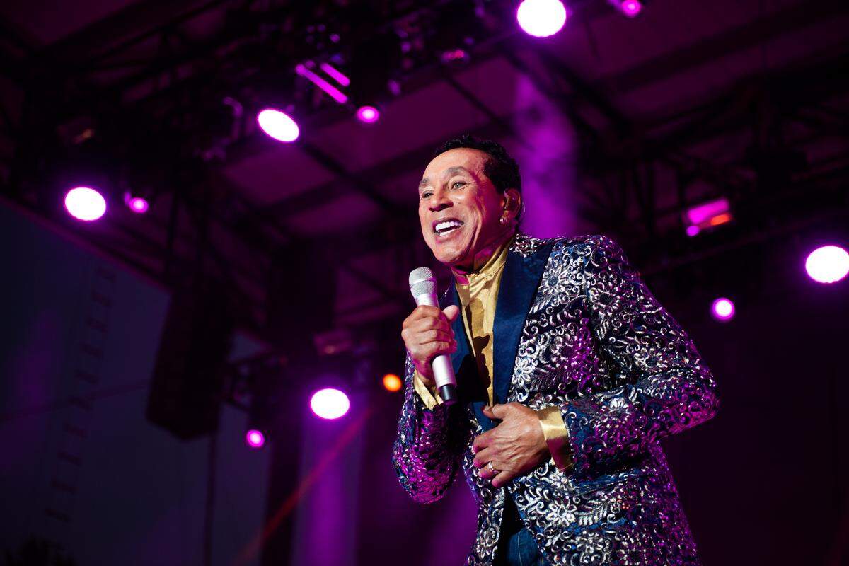 Motown legend Smokey Robinson performs at the California Mid-Sate Fair in Paso Robles on Friday, July 26, 2019. 