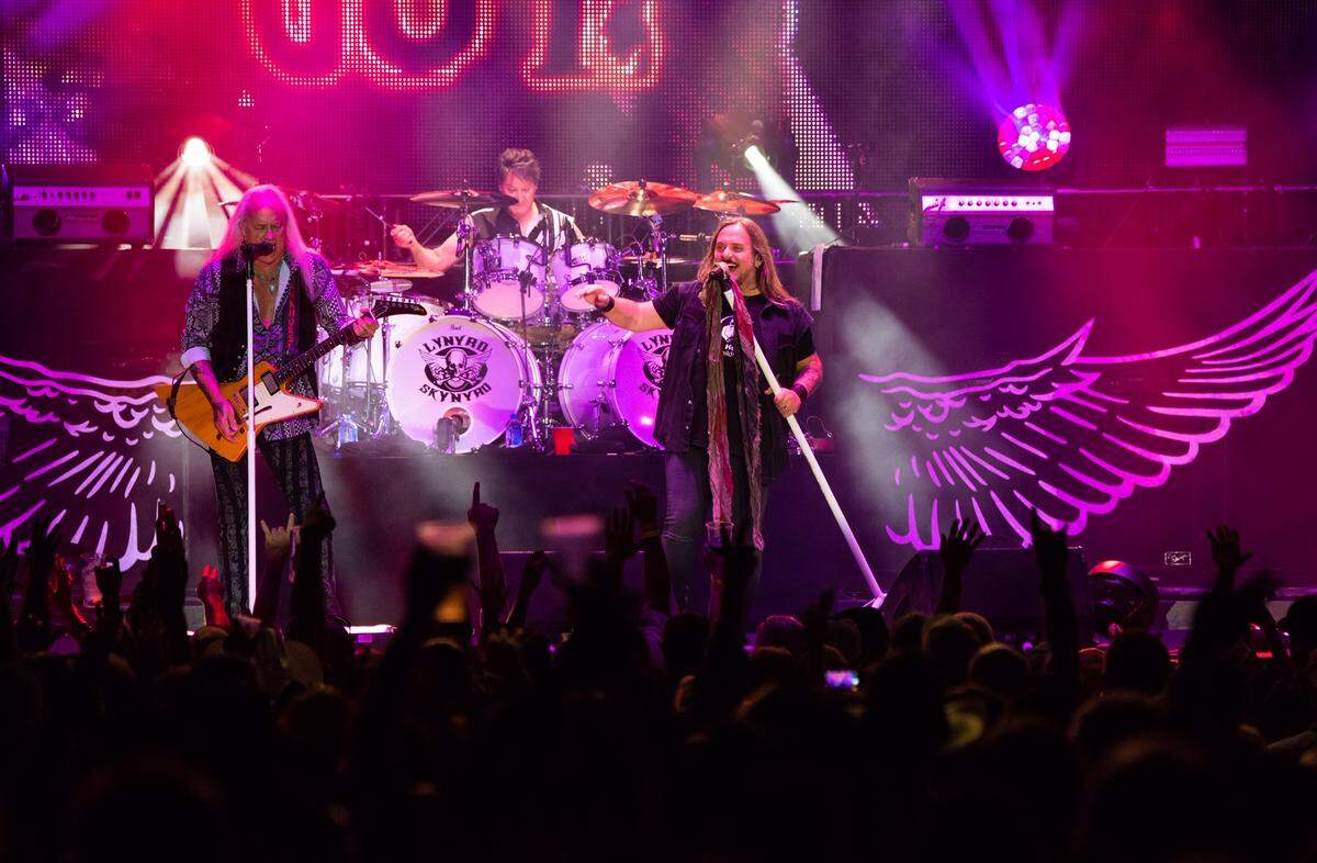 Country rock band Lynyrd Skynyrd performs at the California Mid-State Fair in Paso Robles on Tuesday, July 23, 2019.
