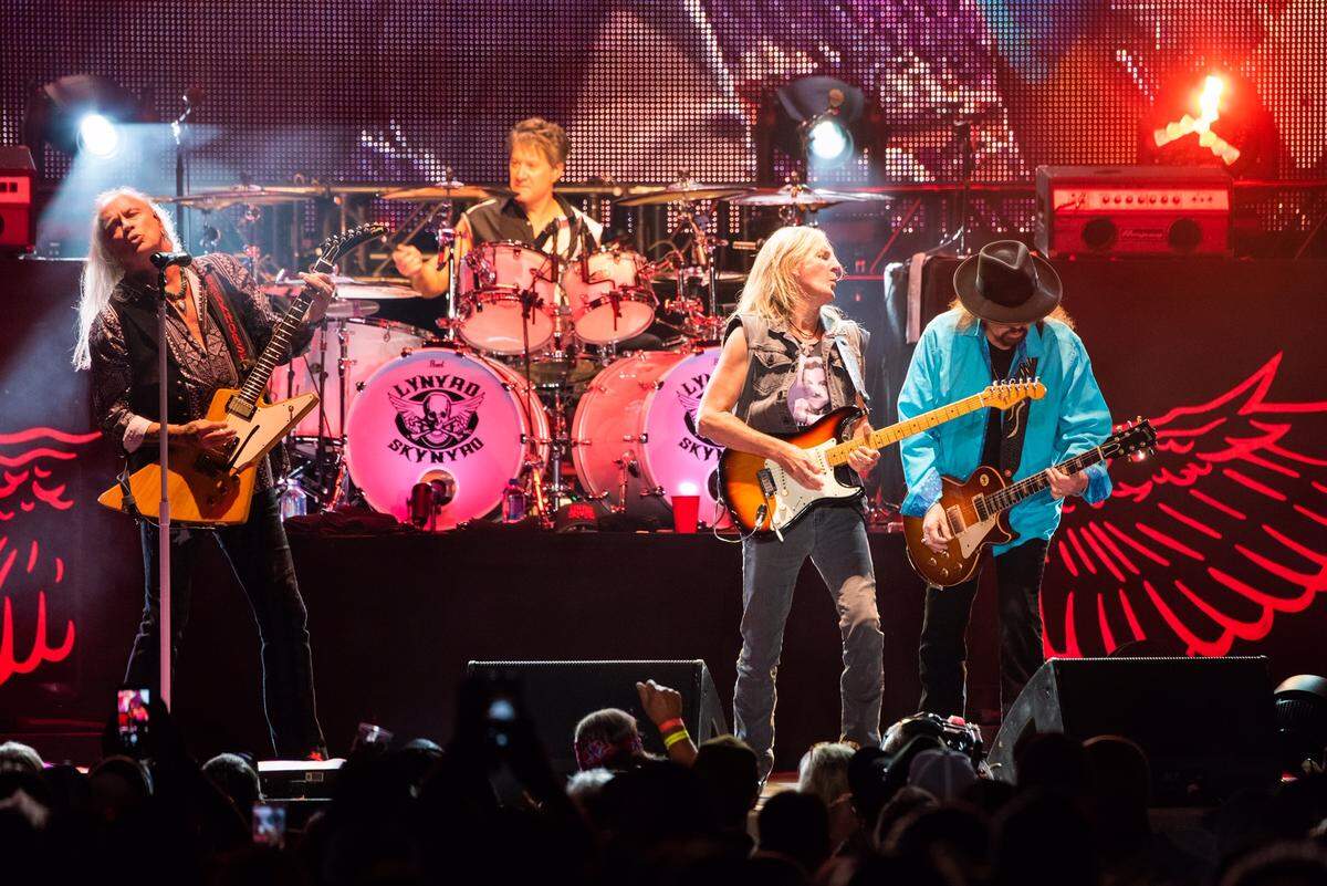 Country rock band Lynyrd Skynyrd performs at the California Mid-State Fair in Paso Robles on Tuesday, July 23, 2019.