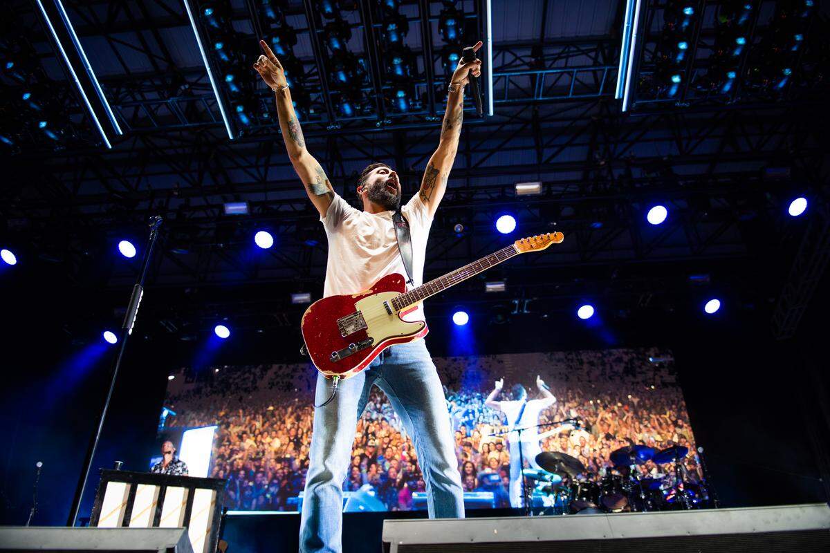 Country star Matthew Ramsey of Old Dominion performs at the California Mid-State Fair in Paso Robles on Thursday, July 25, 2019.