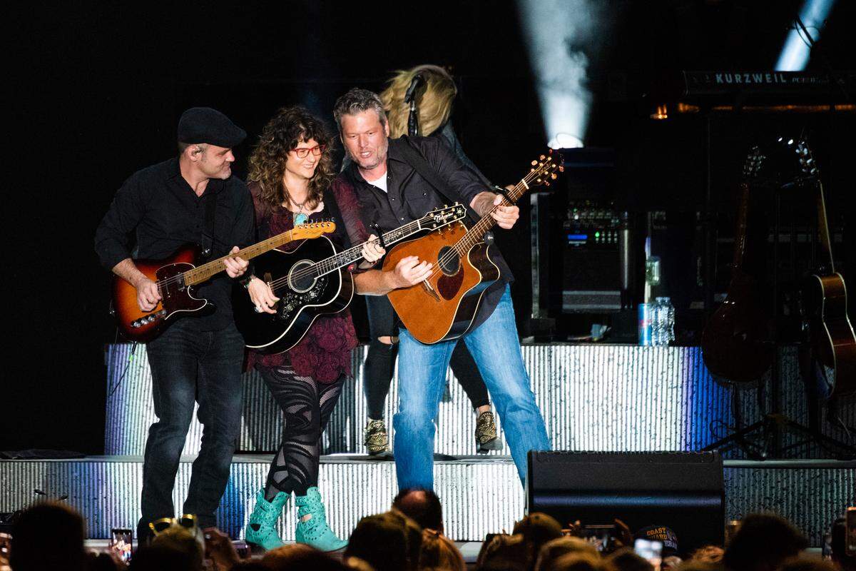 Country star Blake Shelton performs at the California Mid-State Fair in Paso Robles on Sunday, July 21, 2019.