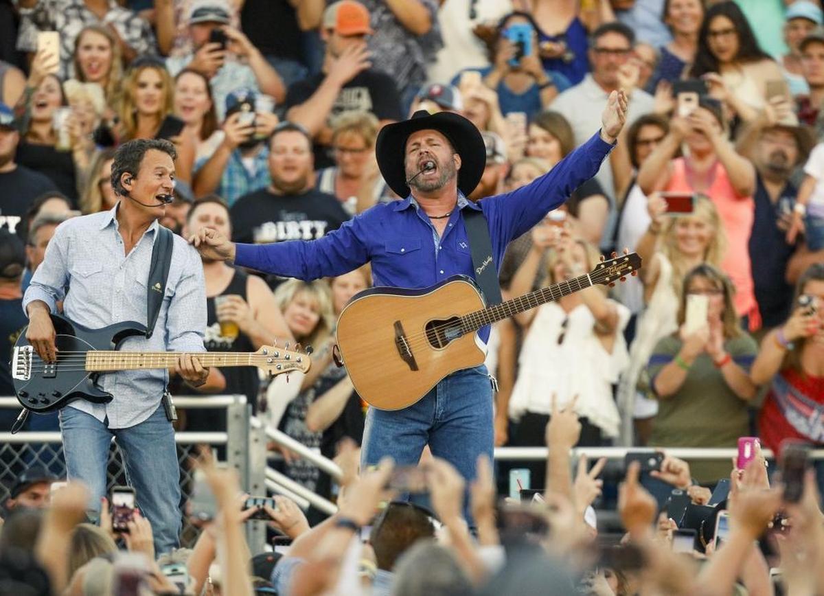 Garth Brooks performs at the California Mid-State Fair in Paso Robles in 2017. Concertgoers can pay an extra $46 to use a VIP hospitality tent at the 2018 fair.