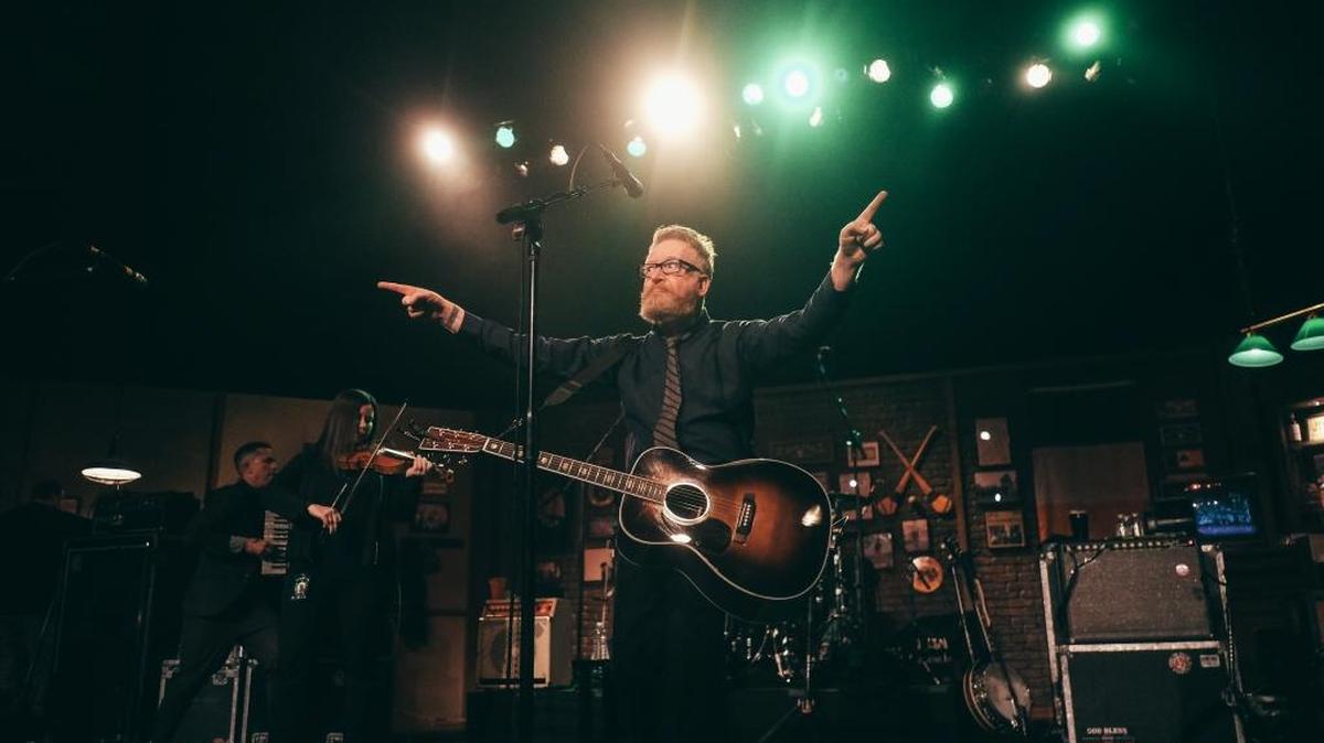 Dave King, center, is the frontman of Celtic punk band Flogging Molly, which performs Aug. 4 at Vina Robles Amphitheatre in Paso Robles.
