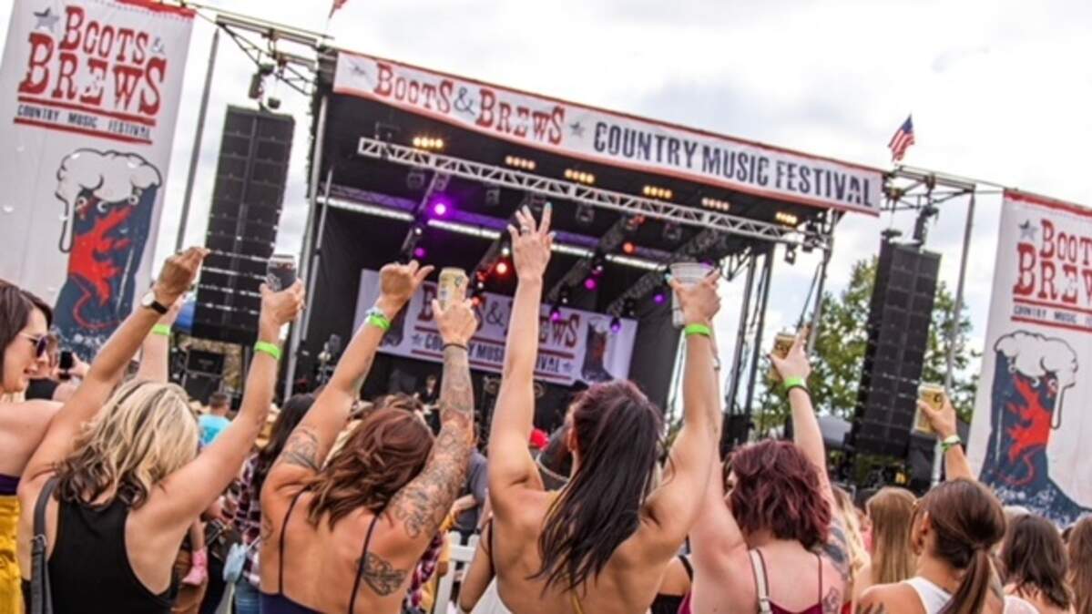 Concertgoers cheer at the Boots & Brews Country Music Festival in Santa Clarita. The festival comes to the Madonna Inn in San Luis Obispo on Sept. 29, 2018.