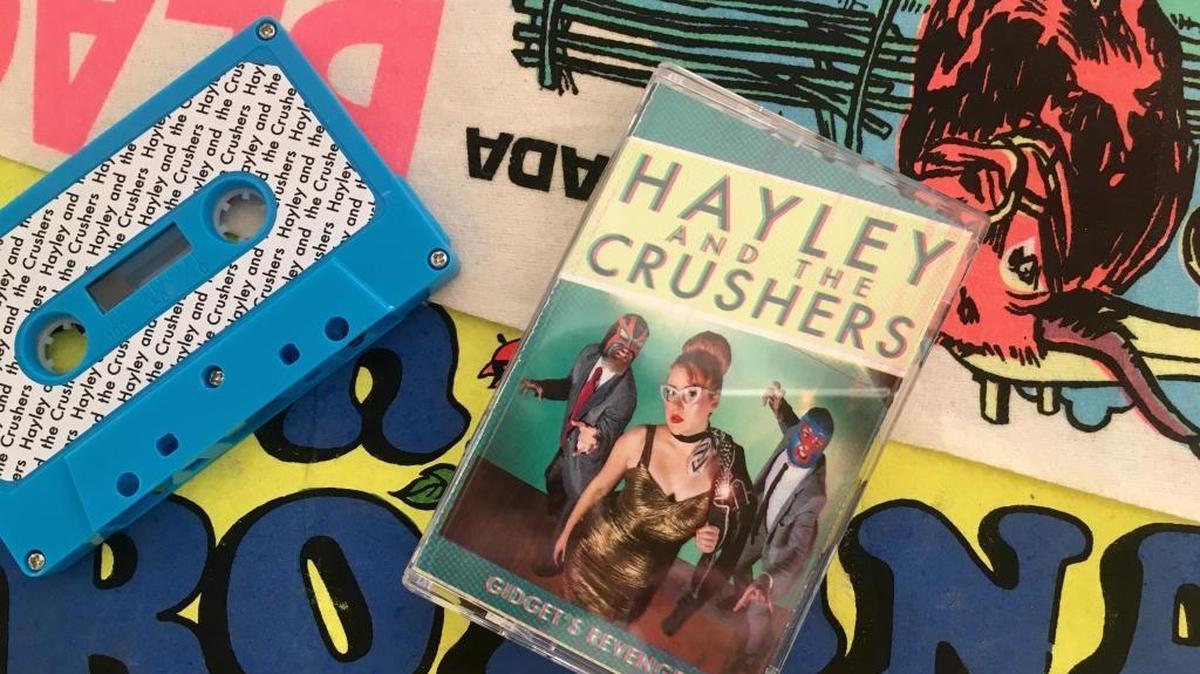 “Gidget’s Revenge” by Hayley and the Crushers was released on cassette tape and 8 track March 25.