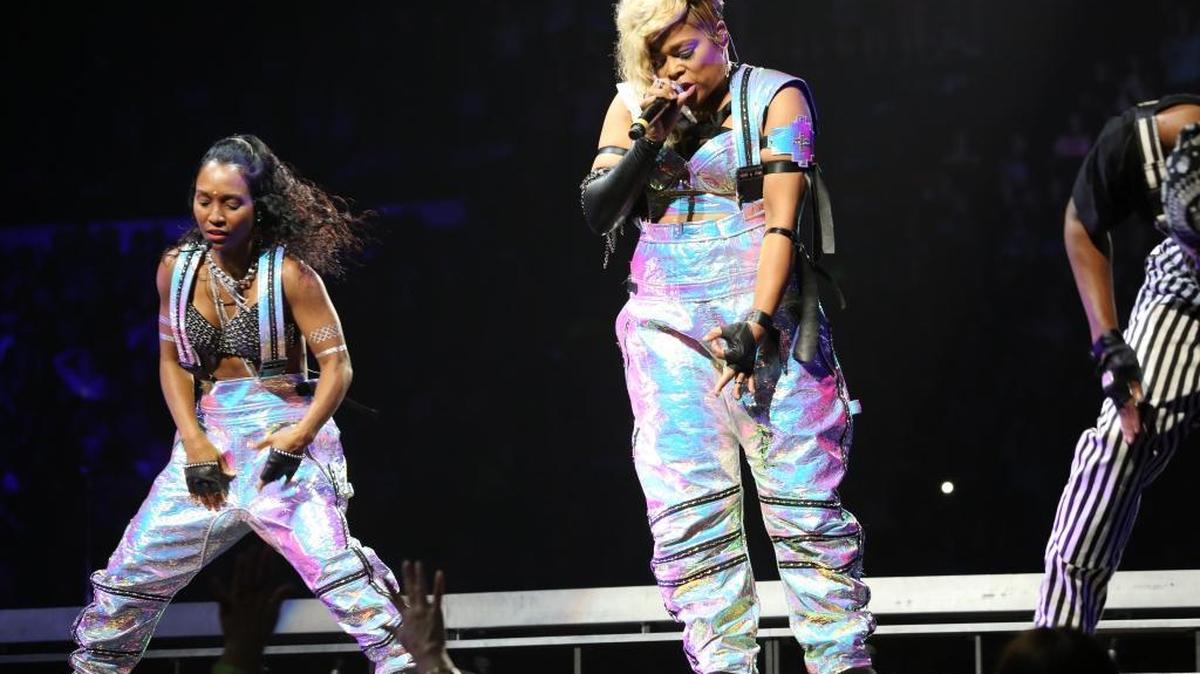 Tionne “T-Boz” Watkins and Rozonda “Chilli” Thomas of TLC perform at Philips Arena in June 2015 in Atlanta. TLC will perform July 16 at Vina Robles Amphitheatre in Paso Robles.