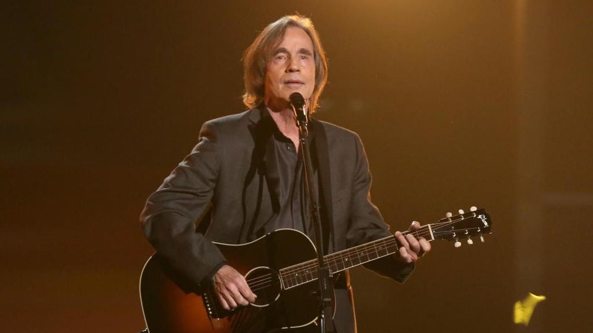 Jackson Browne performs “Take It Easy” during a tribute to Glenn Frey at the 58th annual Grammy Awards in Los Angeles in 2016. Browne will perform Aug. 1 at Vina Robles Amphitheatre in Paso Robles.