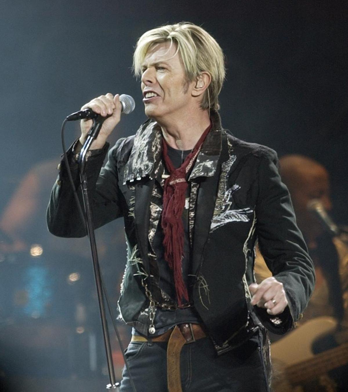David Bowie performs in New York in 2003.