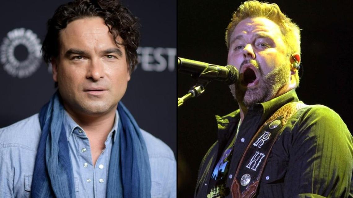 Actor Johnny Galecki, left, and country singer Randy Houser.