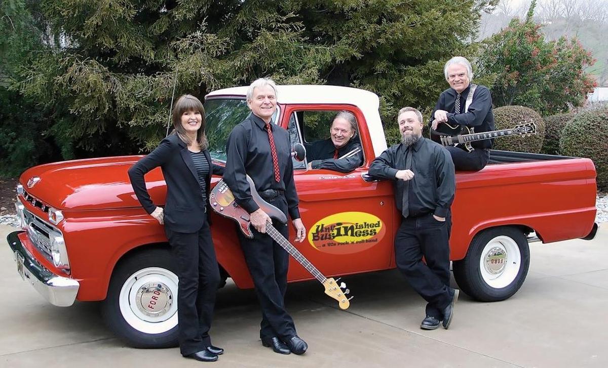 Unfinished Business performs Saturday at the South County Regional Center in Arroyo Grande as part of the ’60s Rock and Roll New Year’s Eve Bash.