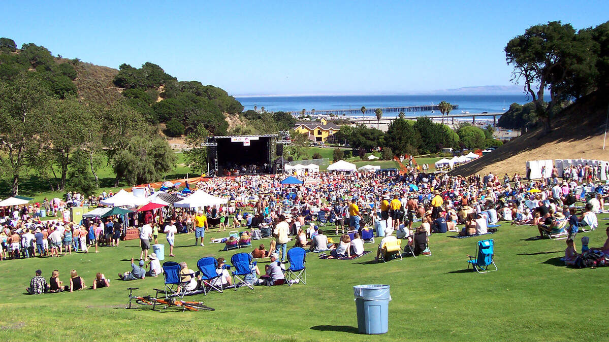 Fans attend a outdoor concert at the Avila Beach Golf Resort.