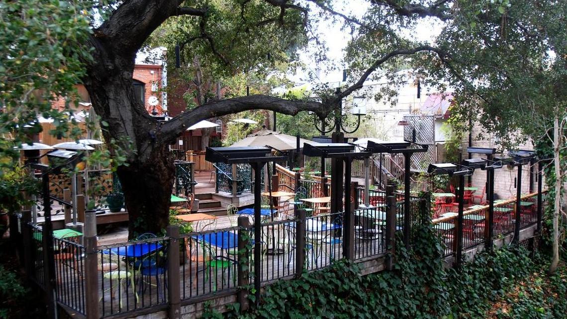 The creekside patio is a popular spot with diners at Novo Restaurant and Lounge in San Luis Obispo.