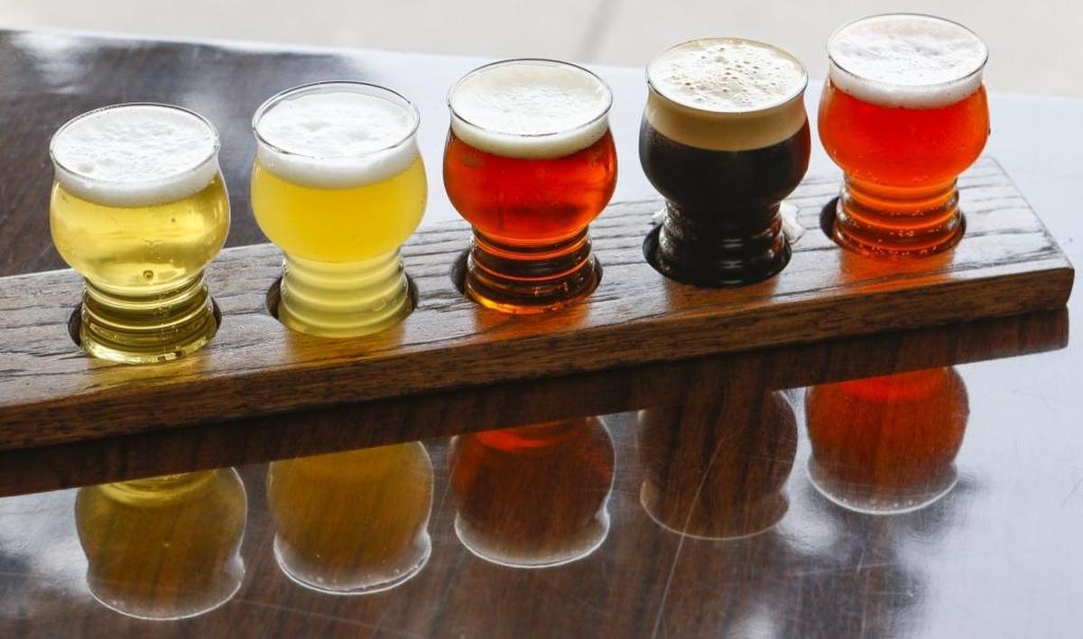 A tasting flight of beers from Street Side Ale House in Atascadero. The restaurant is planning to open another location in Paso Robles by the end of the year.