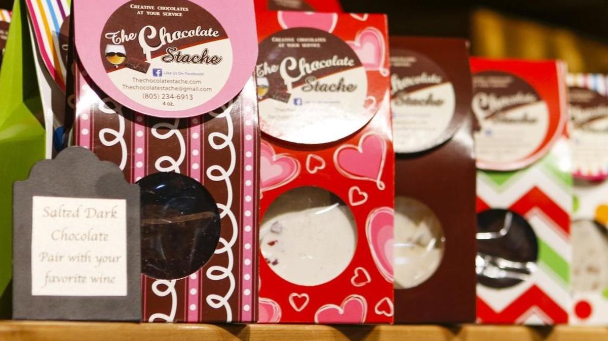 Chocolates made by The Chocolate Stache are for sale at Summerwood Winery & Inn in Paso Robles.