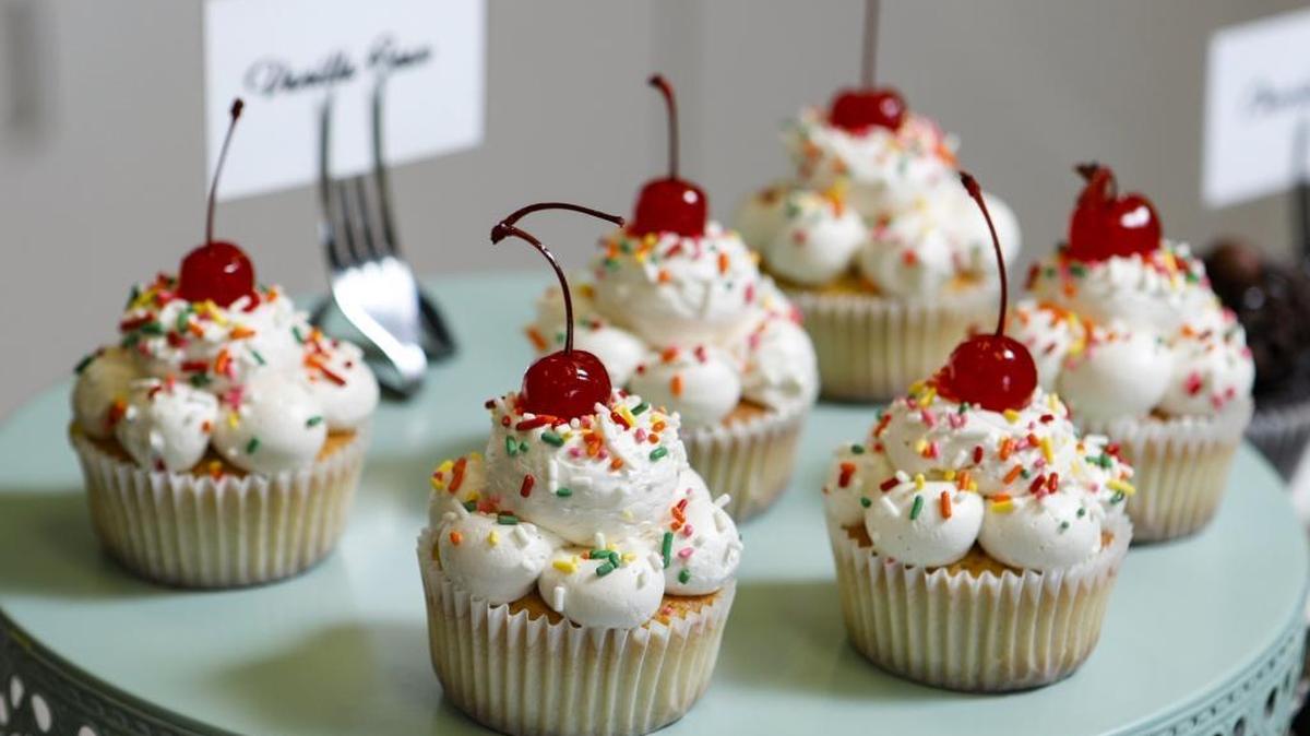 Vanilla bean cupcakes are among the offerings at Lickety Split Bakery in Grover Beach.