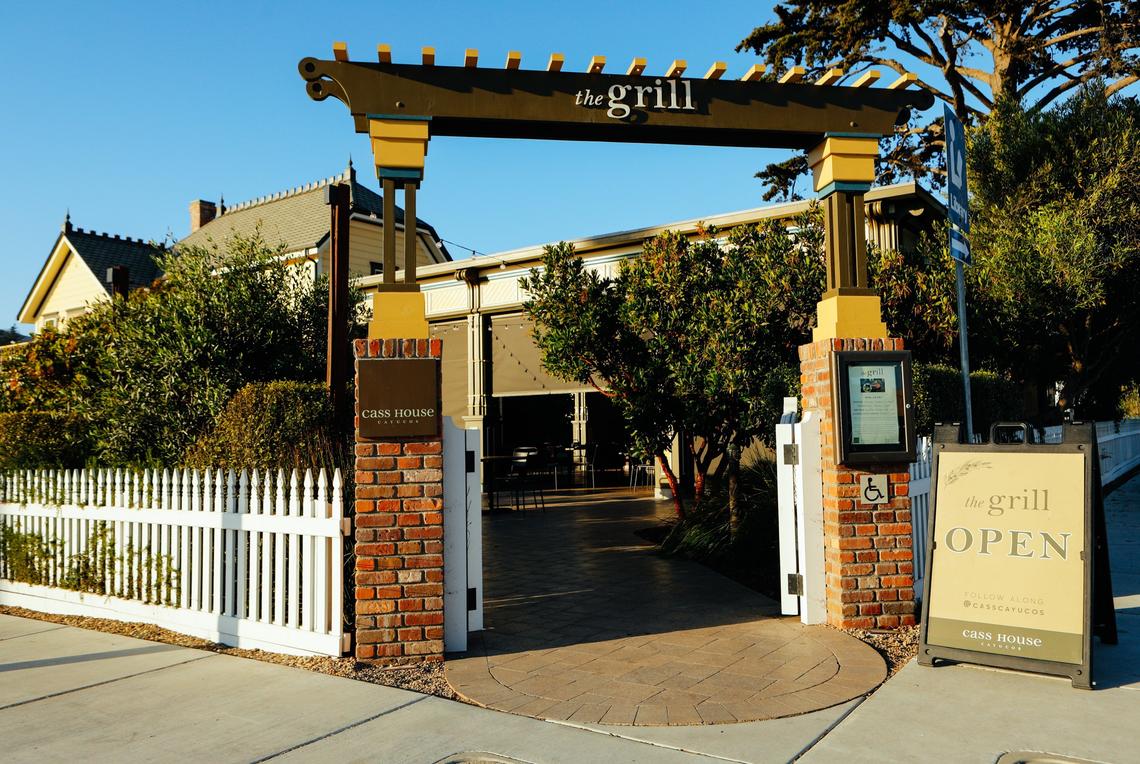 The Cass House Grill in Cayucos is located on Ocean Avenue near the Cayucos pier.