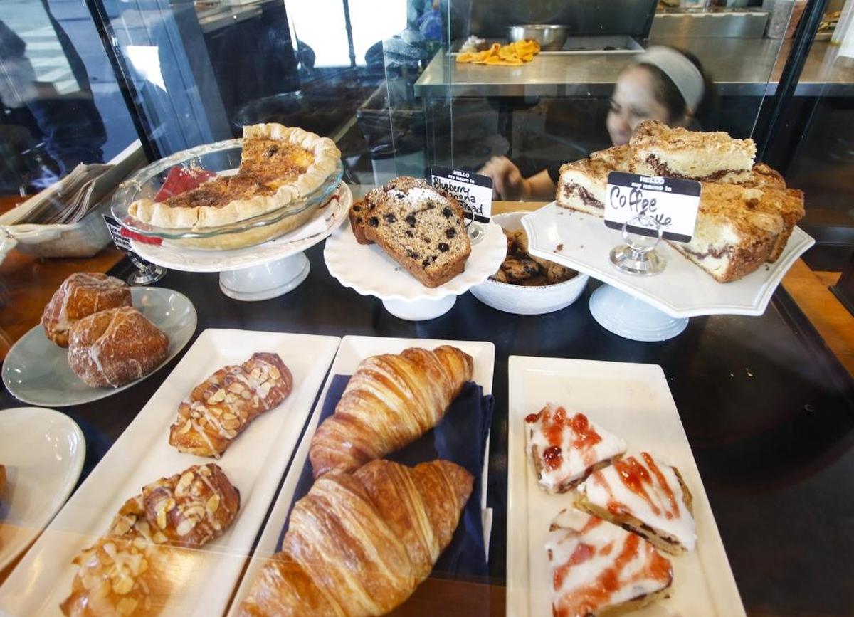 A display case at Kitchenette in Templeton shows off a selection of housemade grab-and-go items including pastries.
