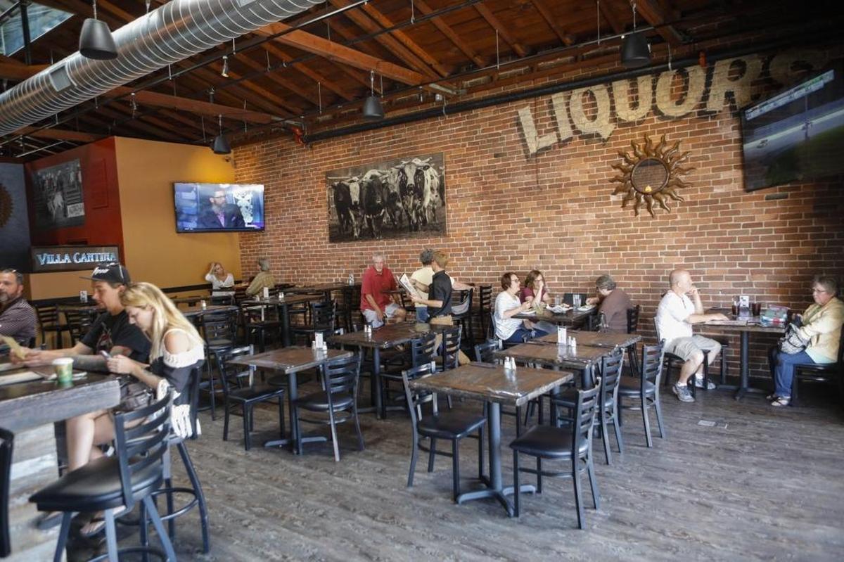 Villa Cantina in Arroyo Grande takes full advantage of high ceilings and exposed brick walls to give a bright, open feel.