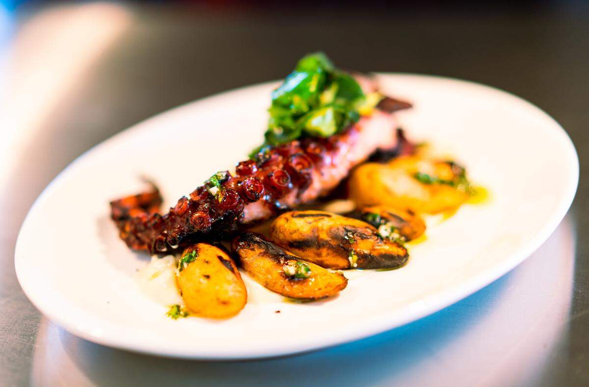 Grilled octopus is among the menu options at Tin Canteen in Paso Robles.