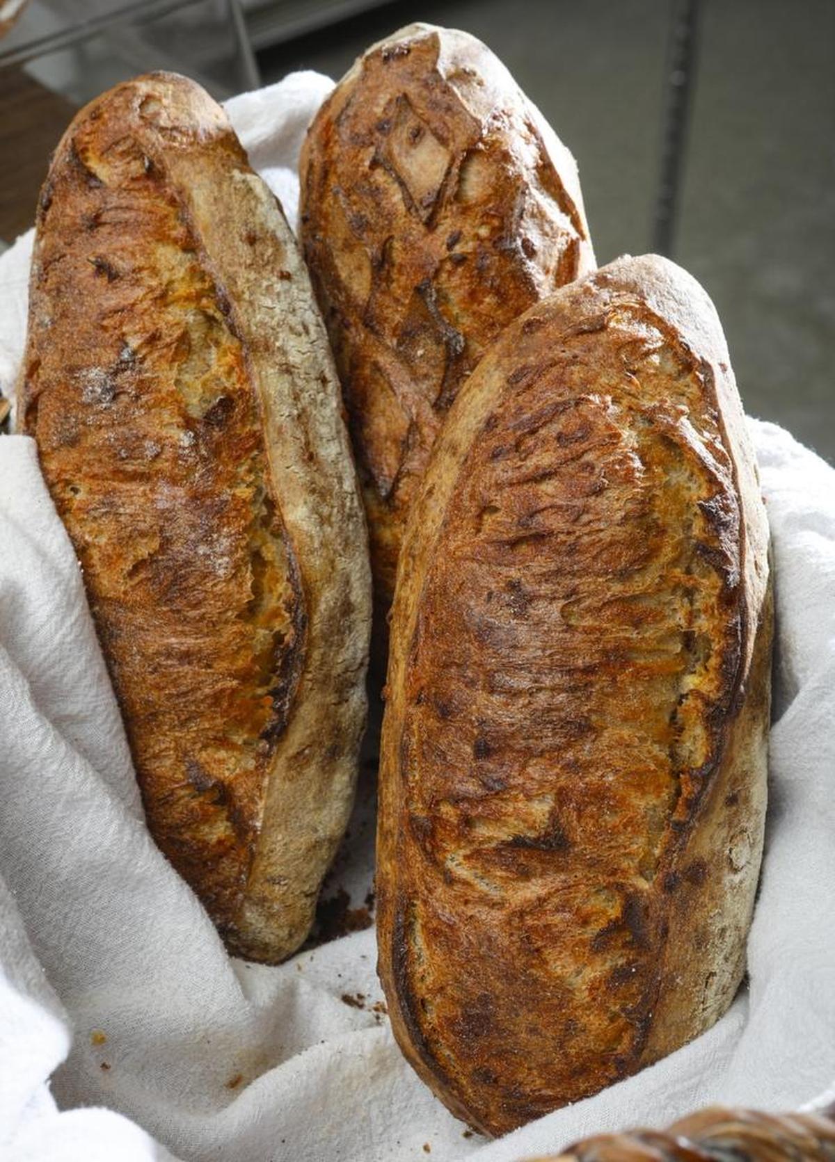 Garlic-cheddar bread is among the offerings at Pagnol @ Third Street Bakery in Los Osos.