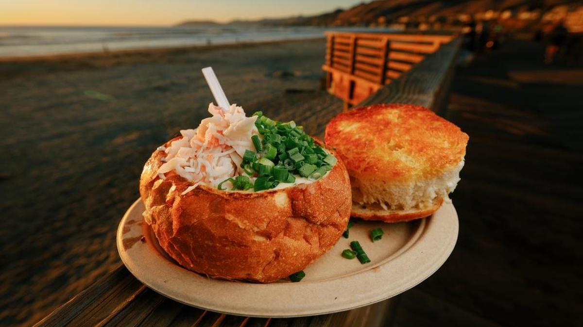 Clam chowder from Splash Café in Pismo Beach.