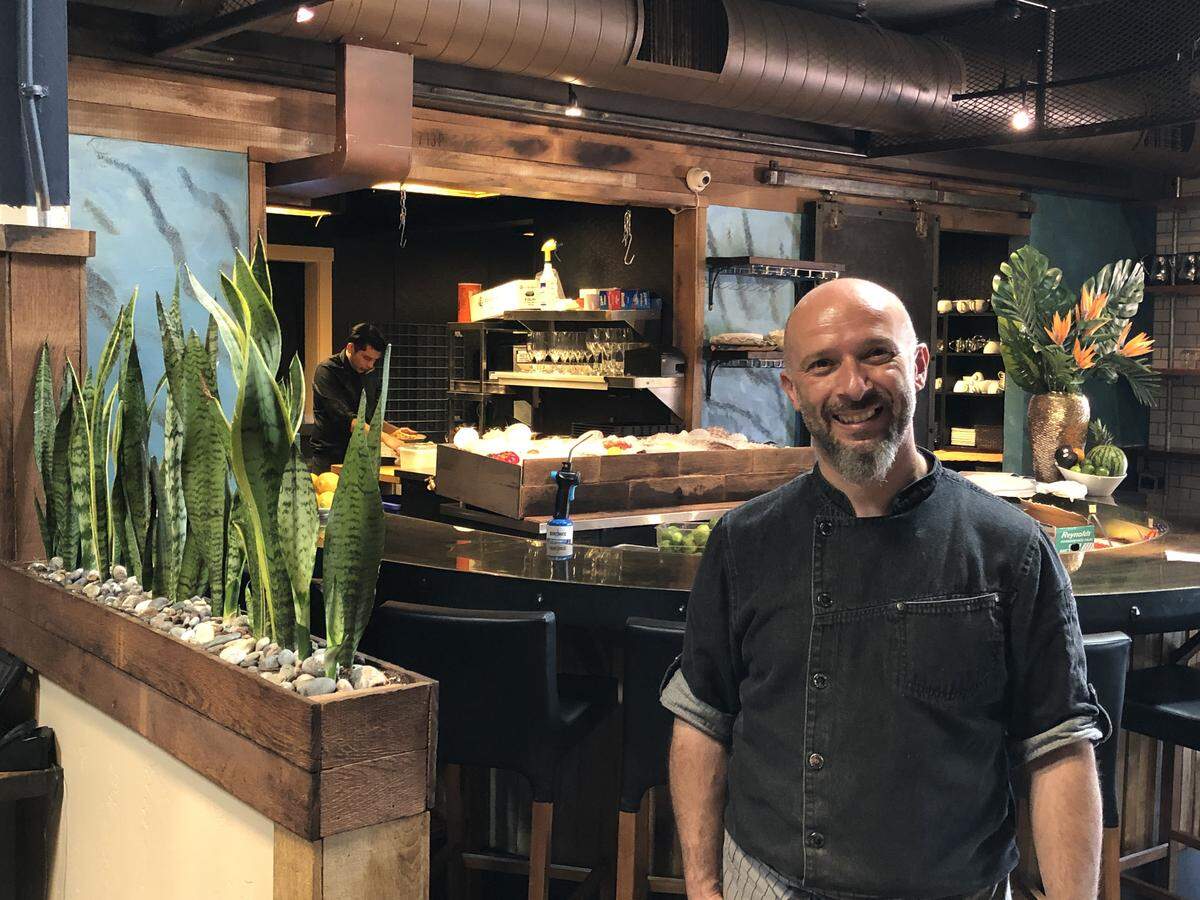 Nicola Allegretta, co-owner of Mistura, at his new restaurant in SLO.