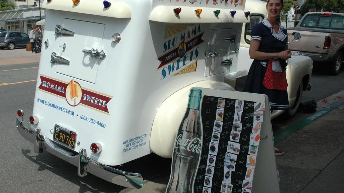 SLO Mama Sweets sells ice cream treats out of a restored 1954 ice cream truck.