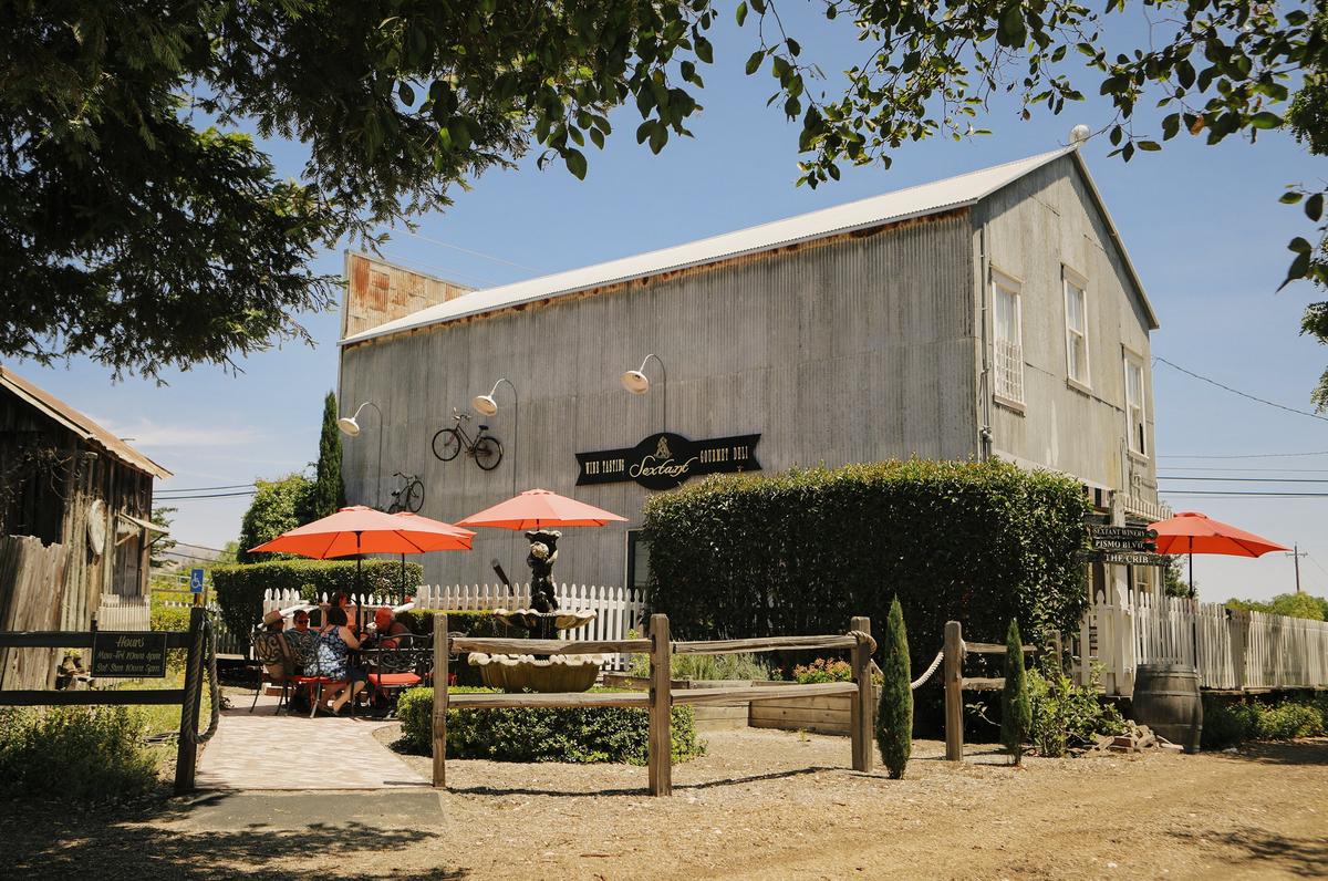 The Sextant Wines tasting room shares a building with the Gourmet Deli at Old Edna in San Luis Obispo.