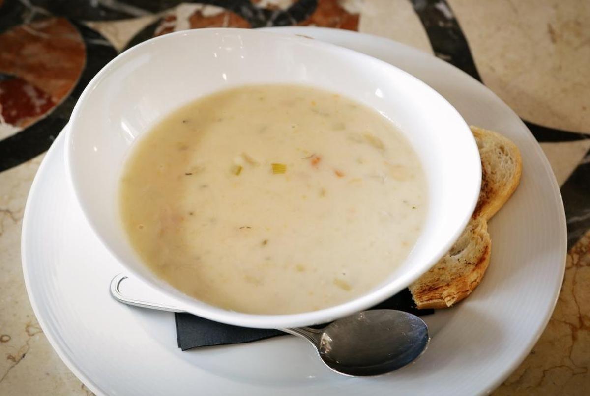 Clam chowder from Marisol Restaurant at the Cliff's in Shell Beach. Photo by Joe Johnston 11-27-17