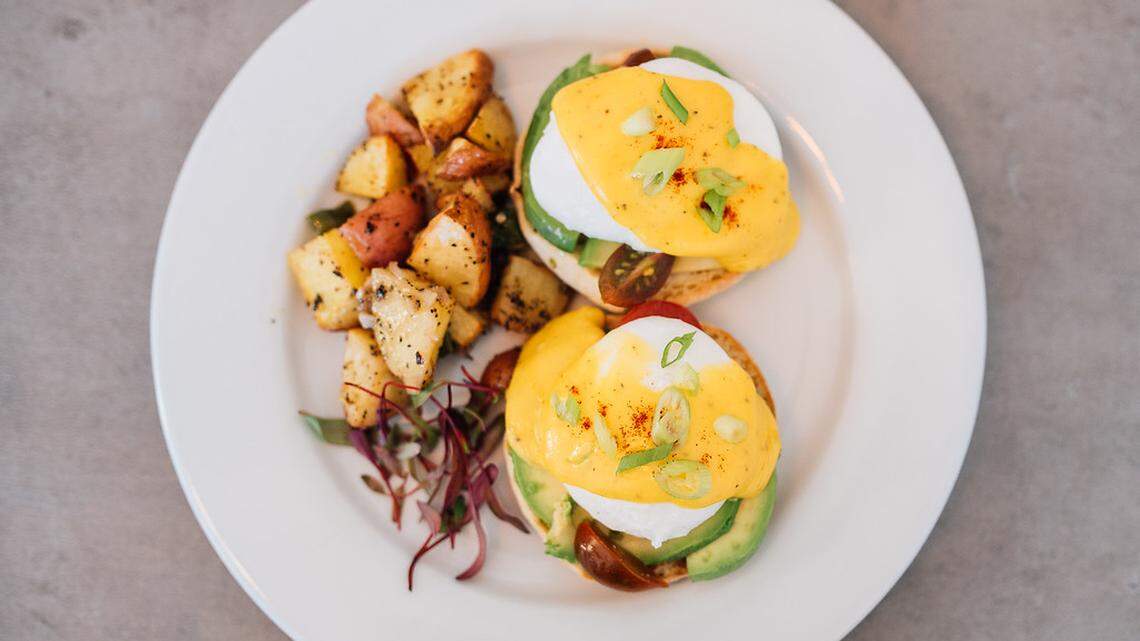 Eggs Benedict is a popular option for Mother’s Day brunch at restaurants in Fresno. Here, it’s pictured at Brunch, a restaurant in Paso Robles.