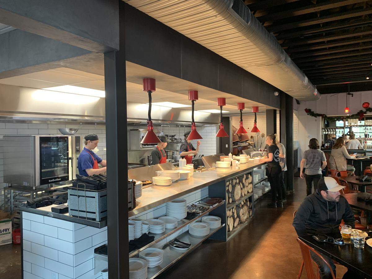 Tin Canteen in Paso Robles features an open kitchen.