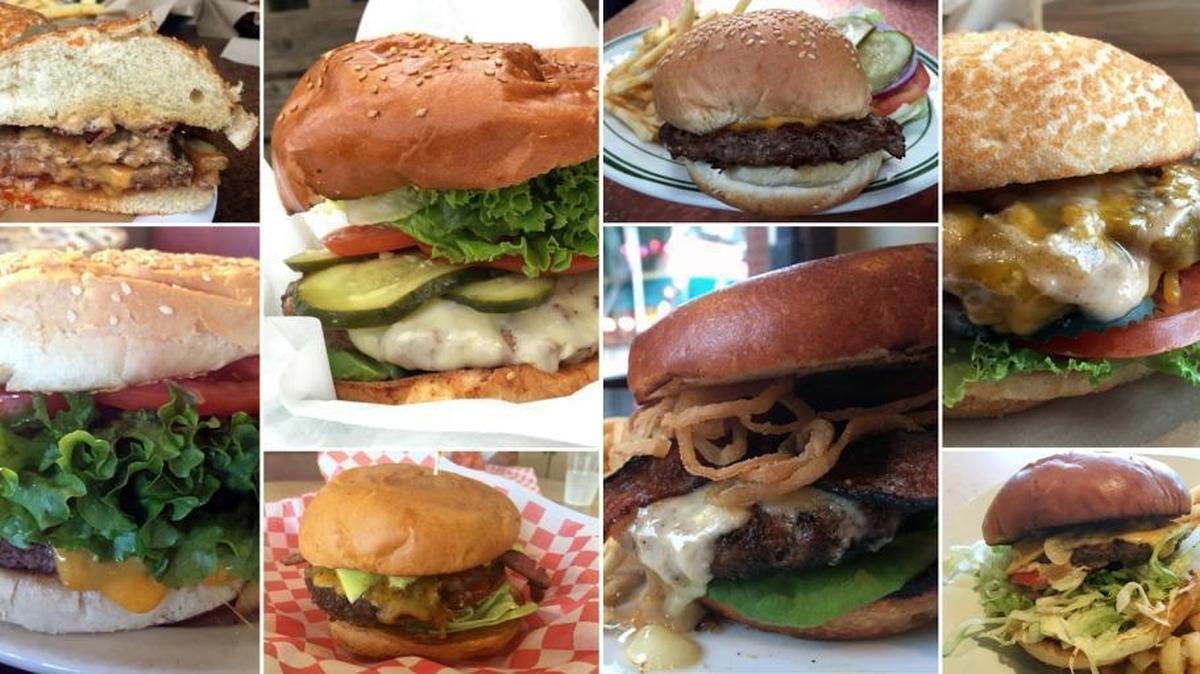 Just a few of the delicious burgers we ate to celebrate National Hamburger Month.