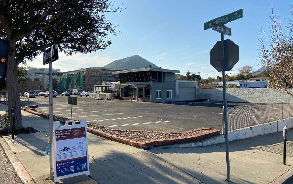 A proposal in 2022 called for turning an old used car lot at Higuera and Toro streets in San Luis Obispo into a food court built from repurposed shipping containers. Now, the city wants to buy the property from NKT Commercial to use as a parking lot.